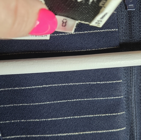 DW3 by Daniel W. Navy Pinstripe Jumpsuit – Size 8 – Saks Fifth Avenue - Picture 4 of 5